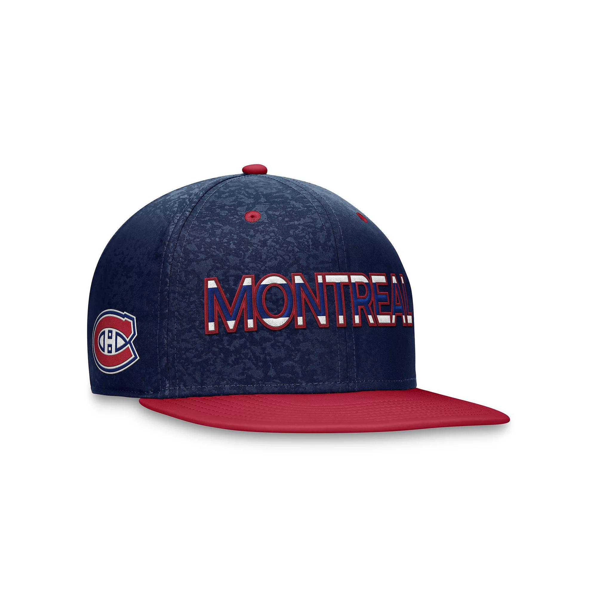 Men's Fanatics Branded  Navy/Red Montreal Canadiens Authentic Pro Rink Two-Tone Snapback Hat, Cnd Blue Product Image