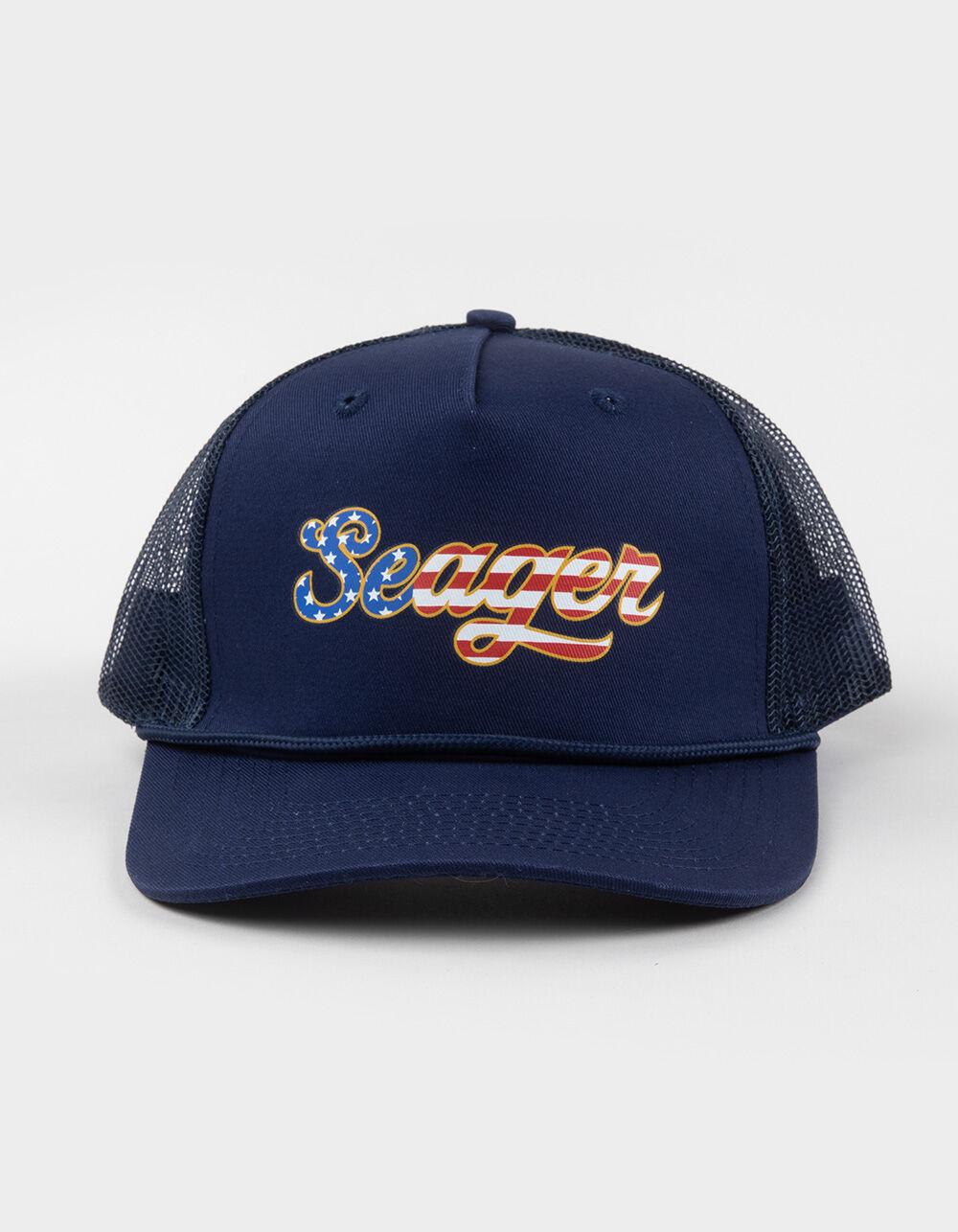 SEAGER Big USA Trucker Hat - BLUE Product Image
