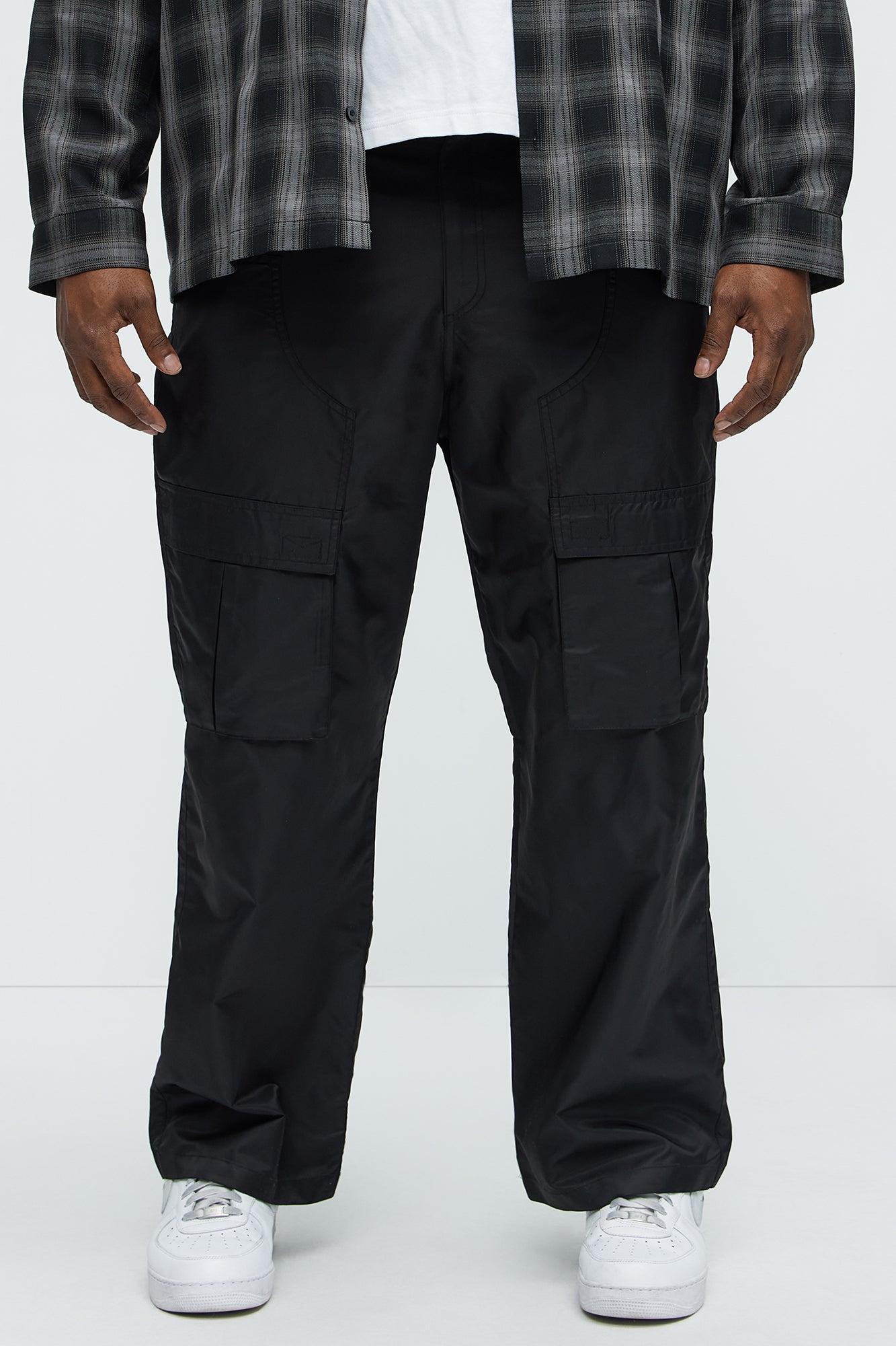 Panel Pocket Relaxed Tech Cargo Pant - Black Product Image