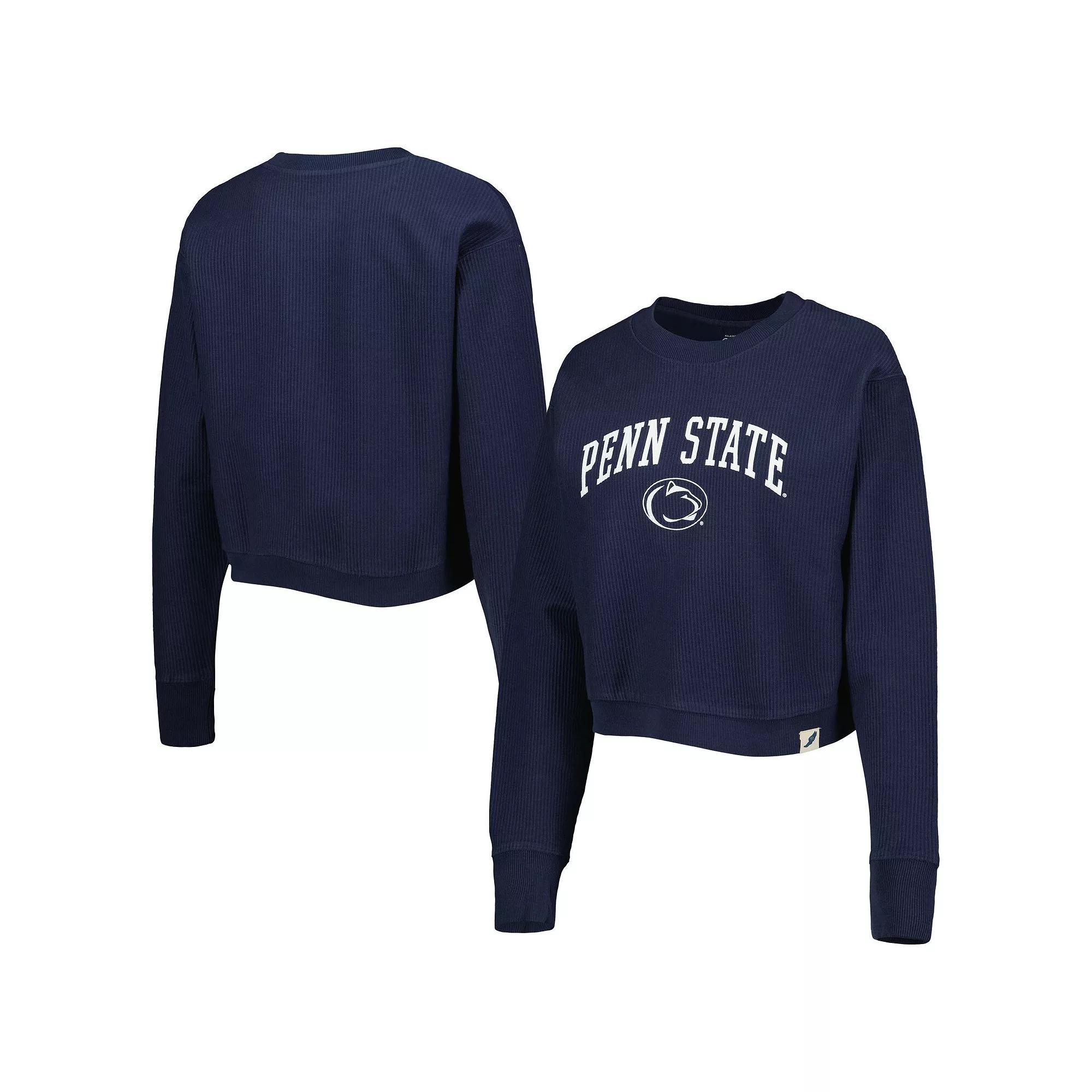 Women's League Collegiate Wear Navy Penn State Nittany Lions Classic Campus Corded Timber Sweatshirt, Size: XL, Blue Product Image