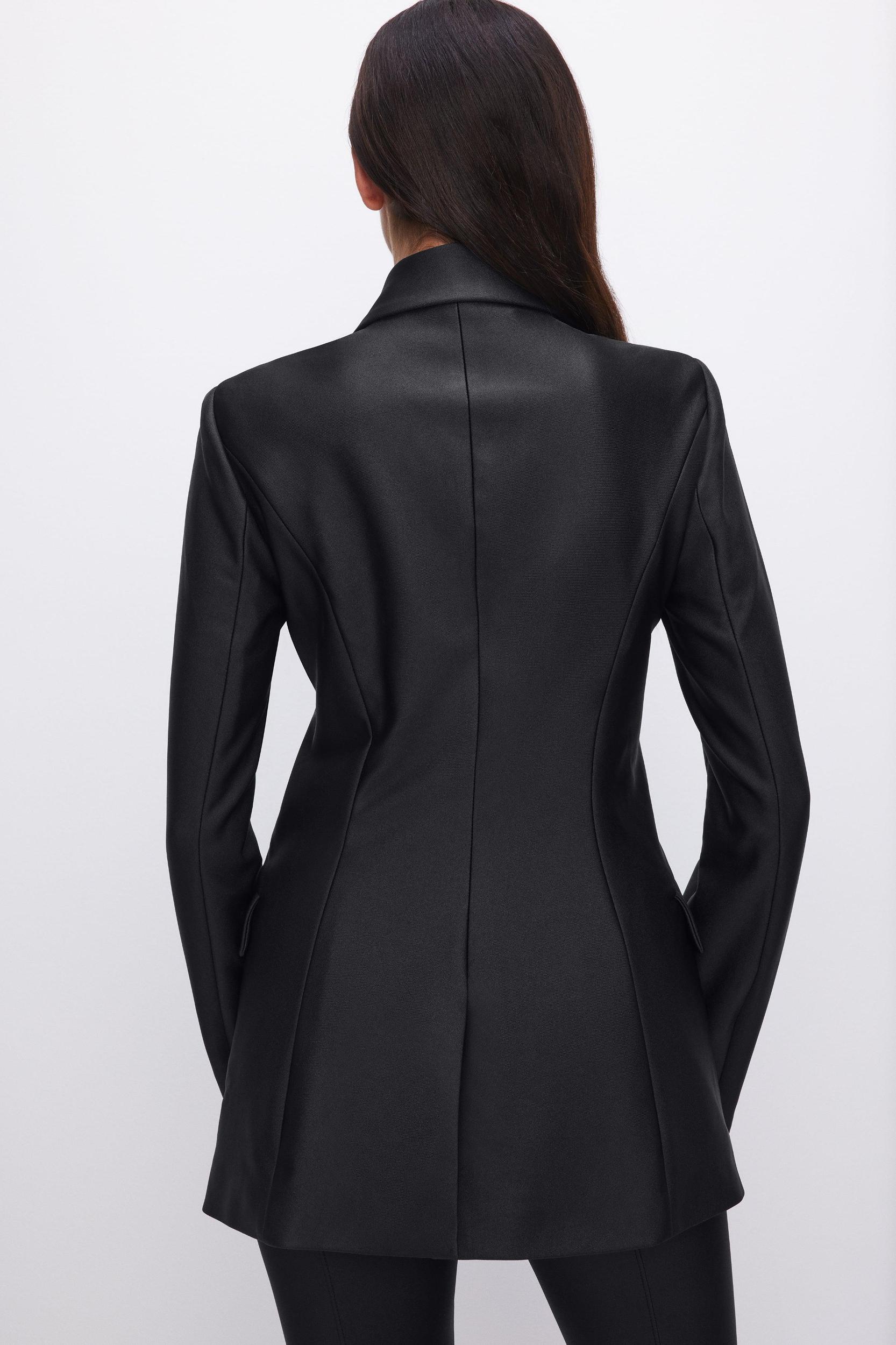 COMPRESSION SHINE SCULPTED BLAZER | BLACK001 Product Image