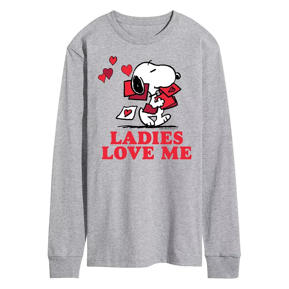 Men's Peanuts Ladies Love Me Long Sleeve Tee,  Product Image