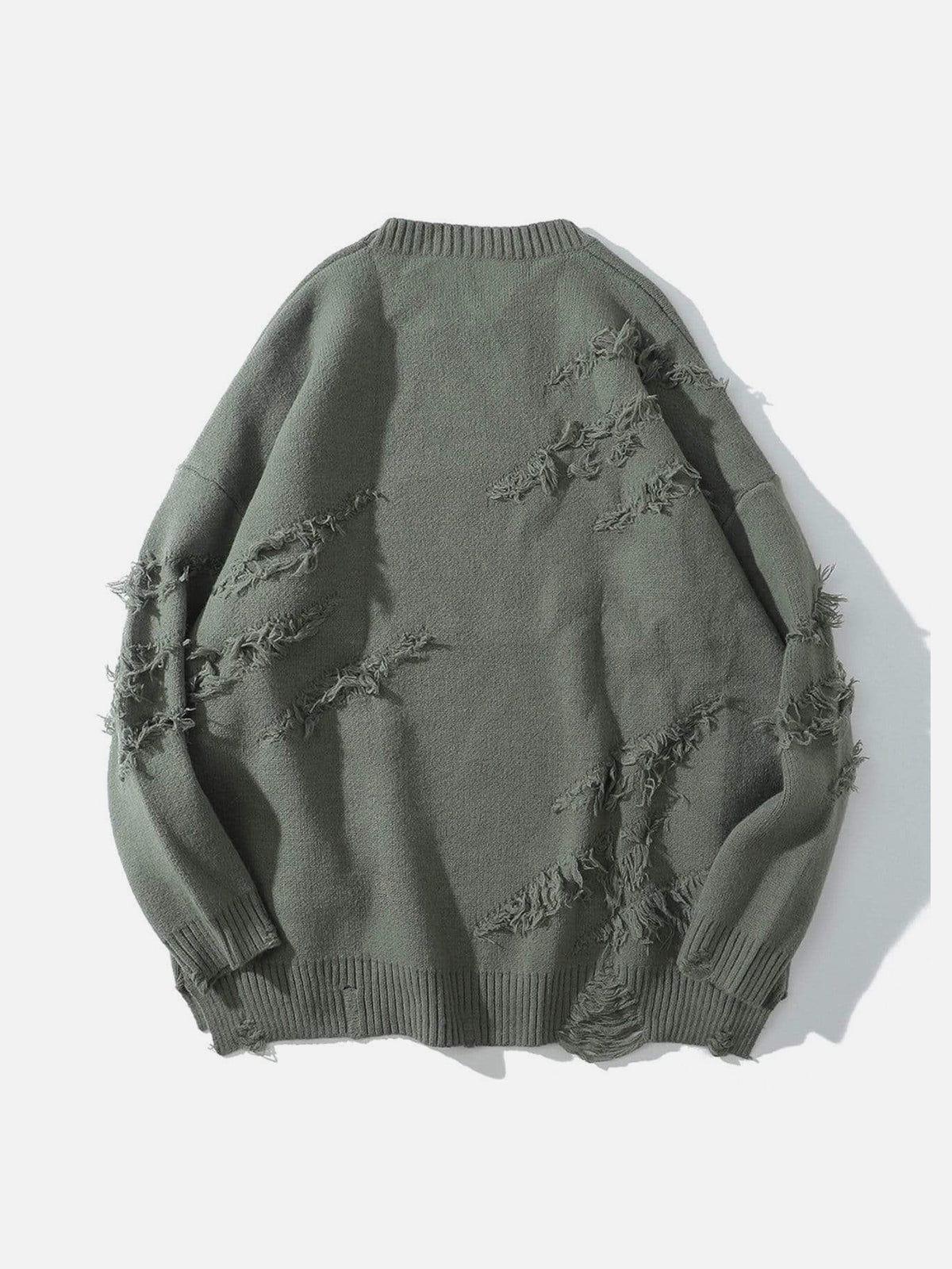 Aelfric Eden "Rwoiut" Fringed Design Sweater Product Image