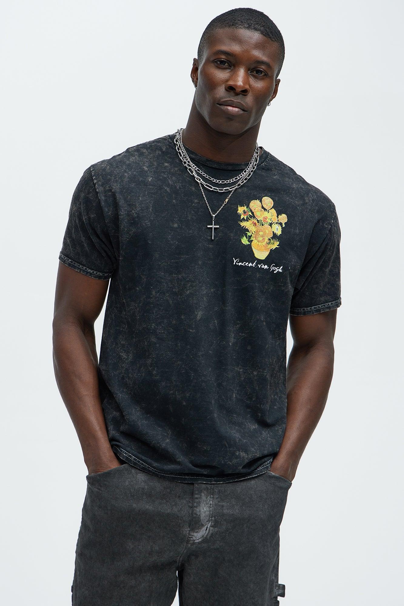 Van Gogh Sunflowers Short Sleeve Tee - Black Product Image
