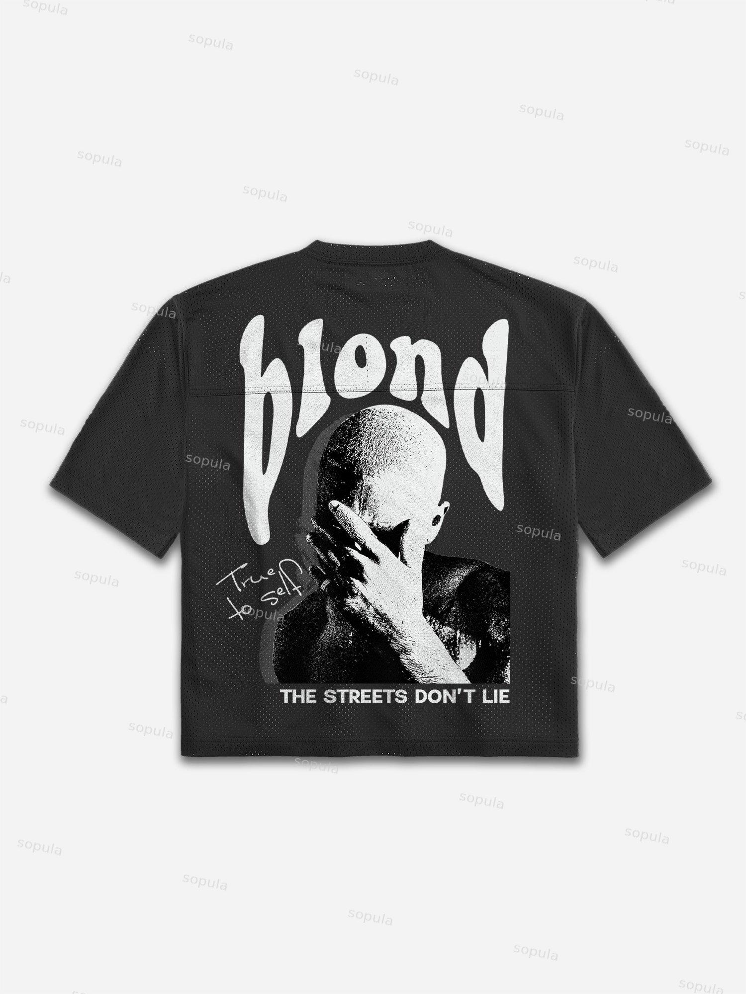 Vintage Frank Ocean Blond Graphic Football Jersey T-shirt Product Image