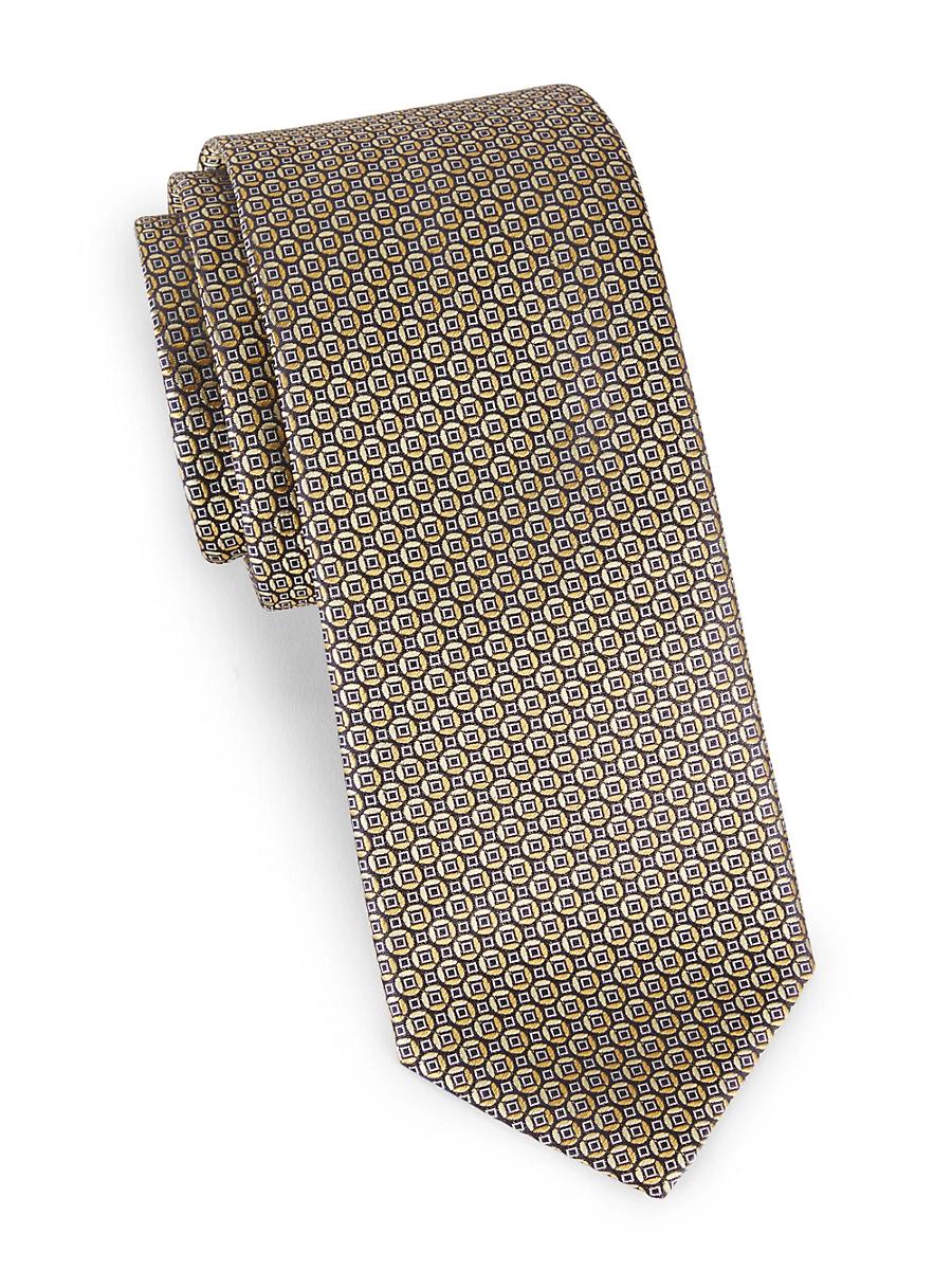 Mens Geometric Silk Tie Product Image