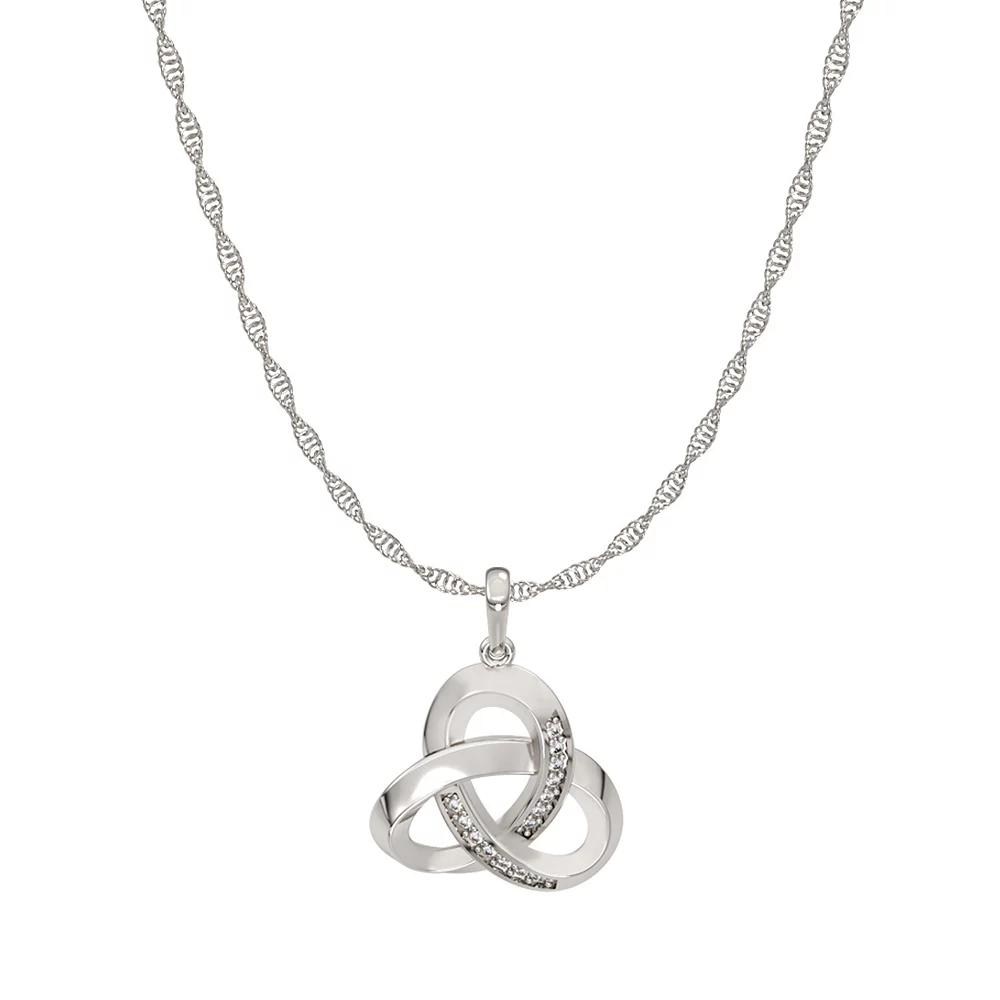 10k White Gold Diamond Accent Fashion Pendant Necklace, Women's, Size: 18", 10k Gold Product Image