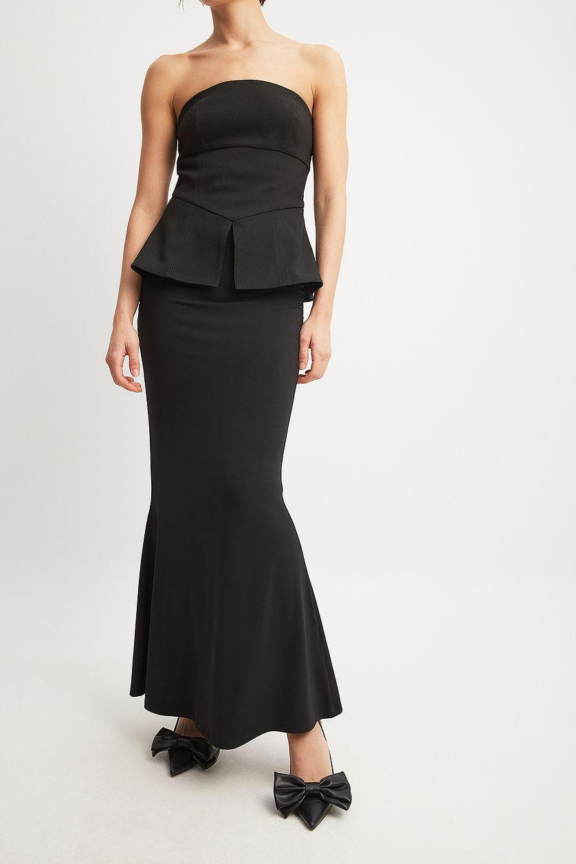 Fitted Rouched Maxi Skirt Product Image