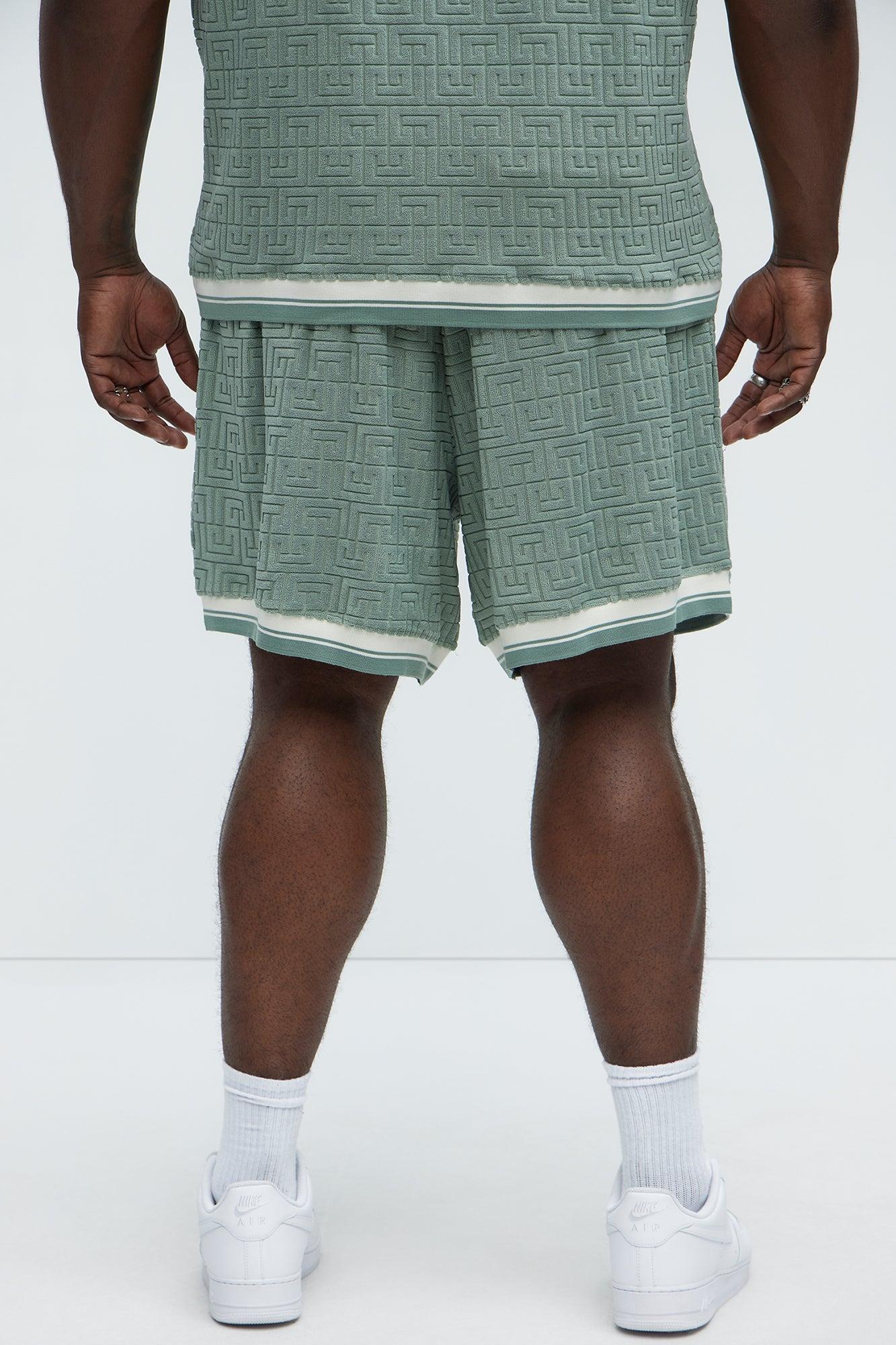 Grecian Textured Shorts - Sage Product Image