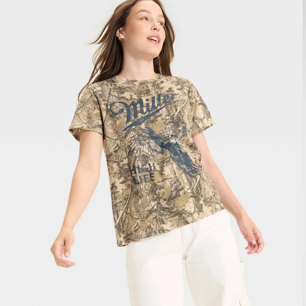 Women's Miller Pheasant Short Sleeve Graphic T-Shirt - Camouflage 1X Product Image