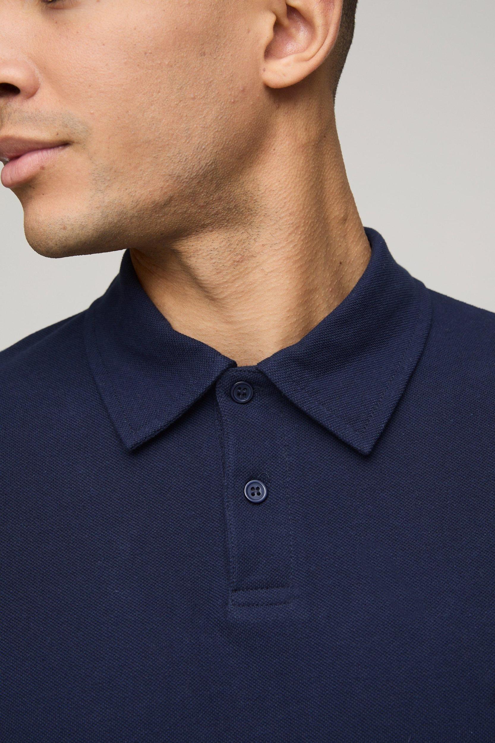 Slim Fit Basic Pique Polo | boohooMAN USA Product Image