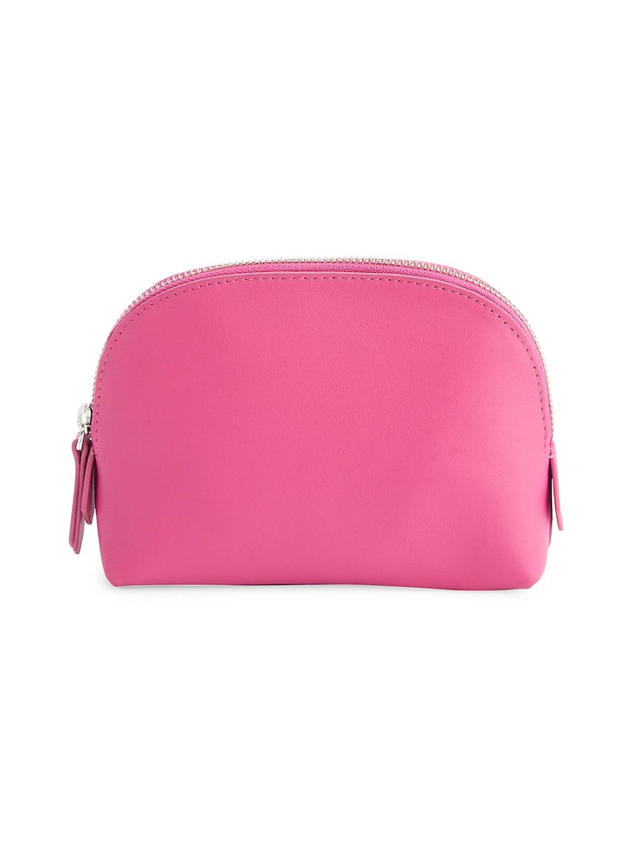 Womens Compact Leather Cosmetic Bag Product Image