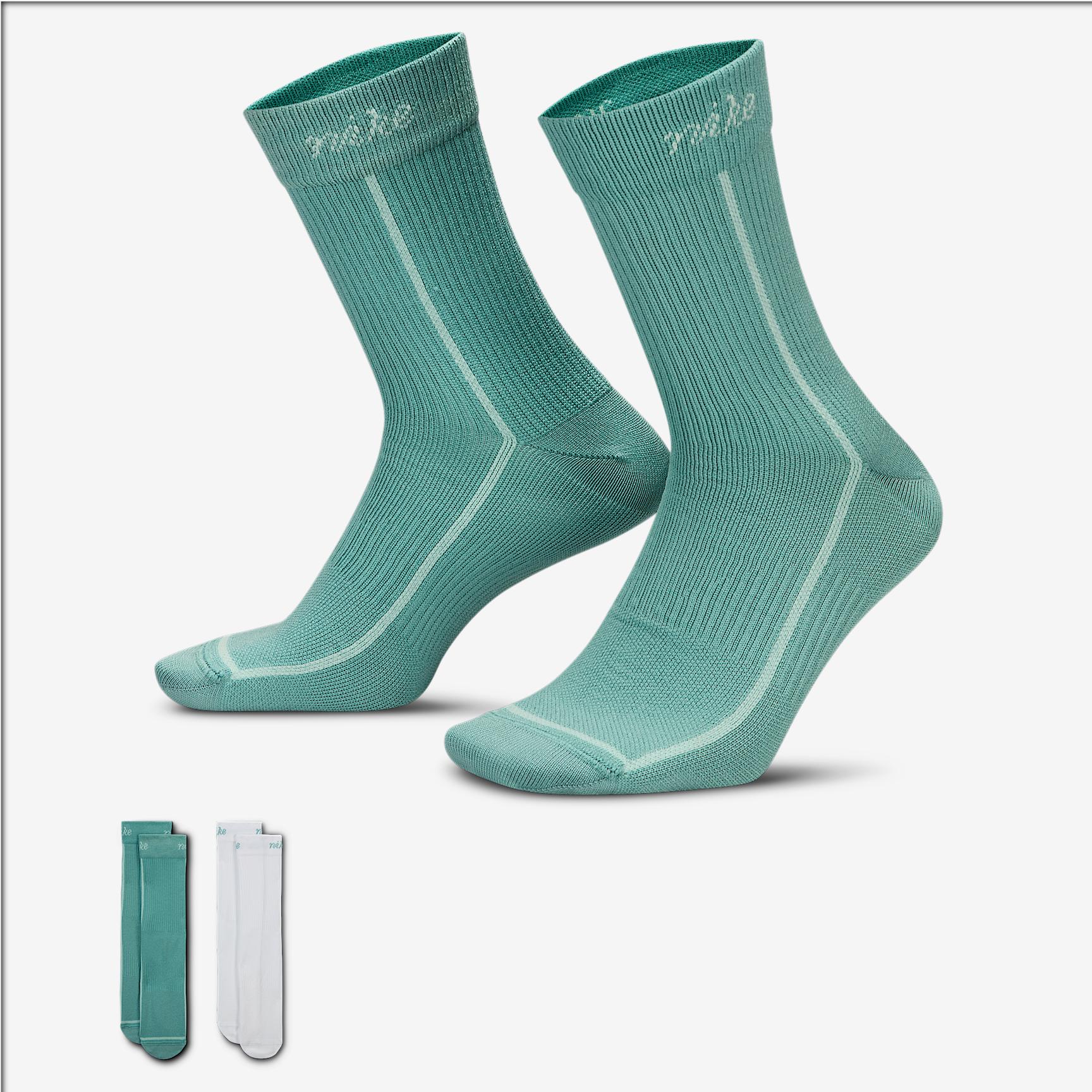 Nike Womens Everyday Plus Lightweight Crew Socks (2-Pair) | HQ7762-904 Product Image