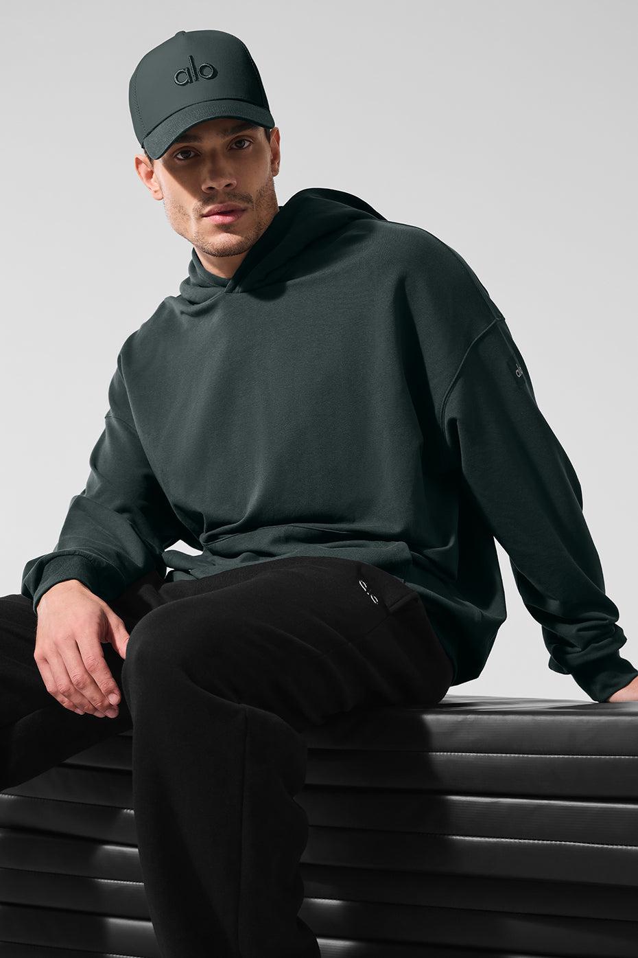 Double Take Hoodie - Charcoal Green Male Product Image