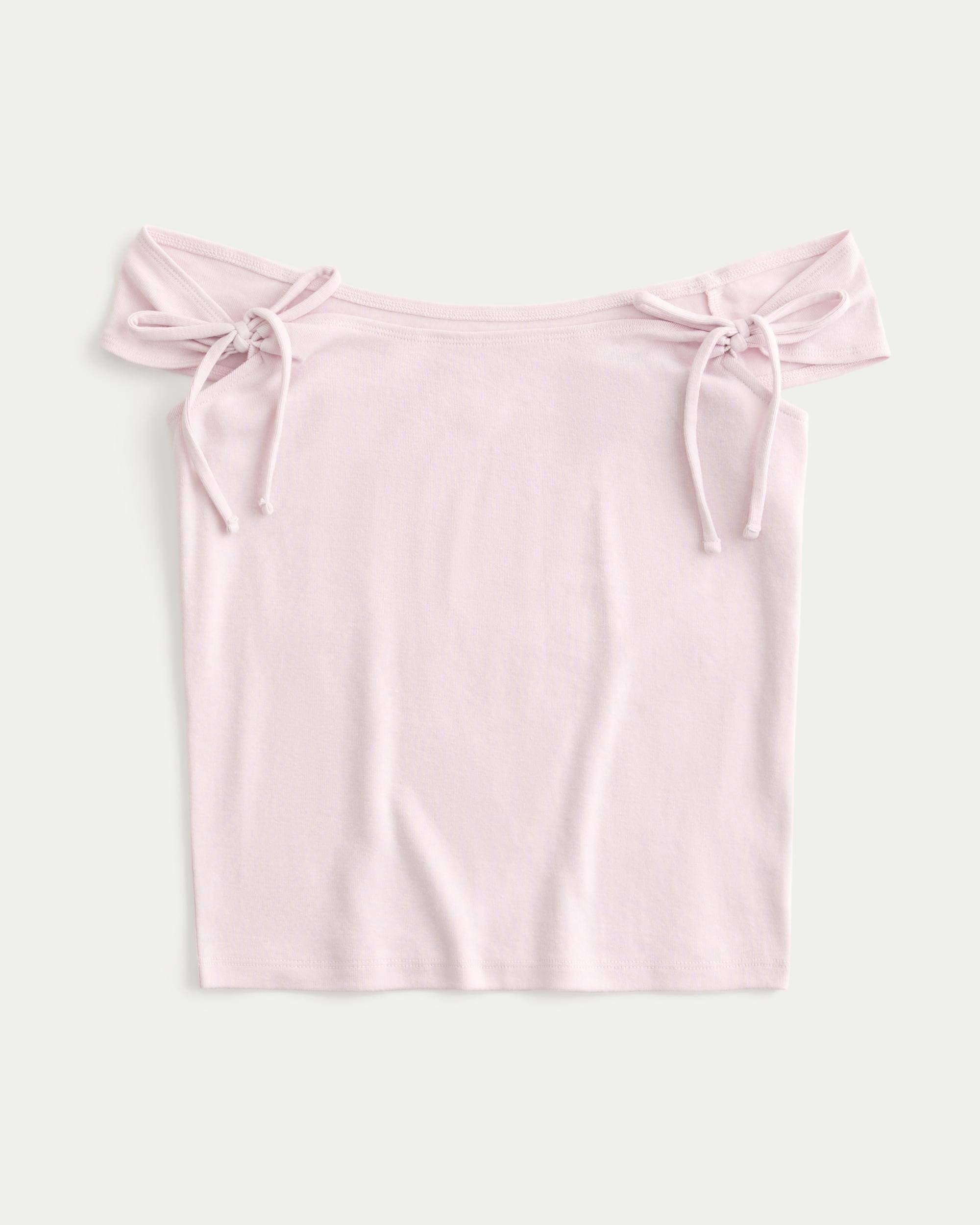 Off-the-Shoulder Tie Sleeve Top Product Image