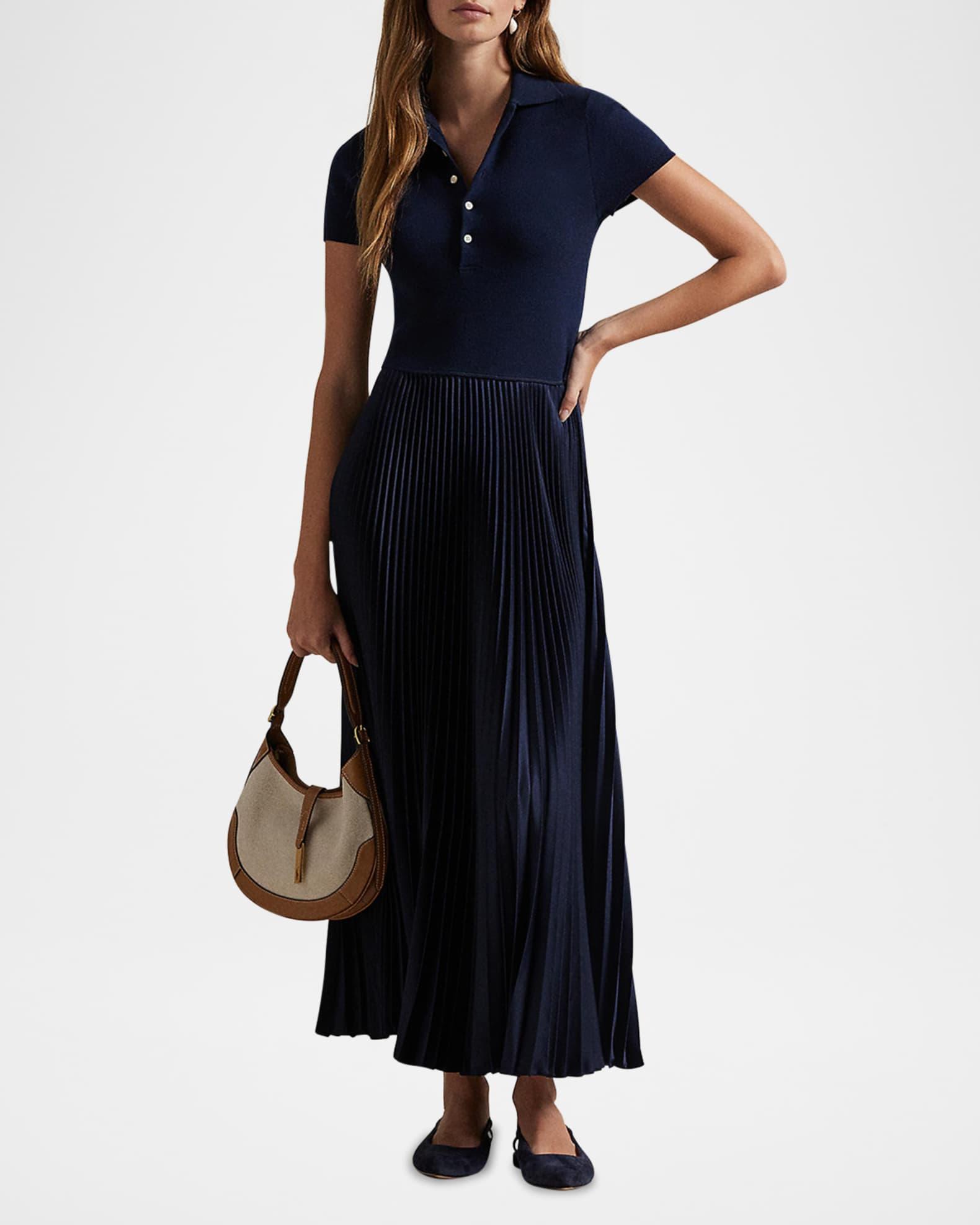 Polo Sweater-Bodice Dress Product Image