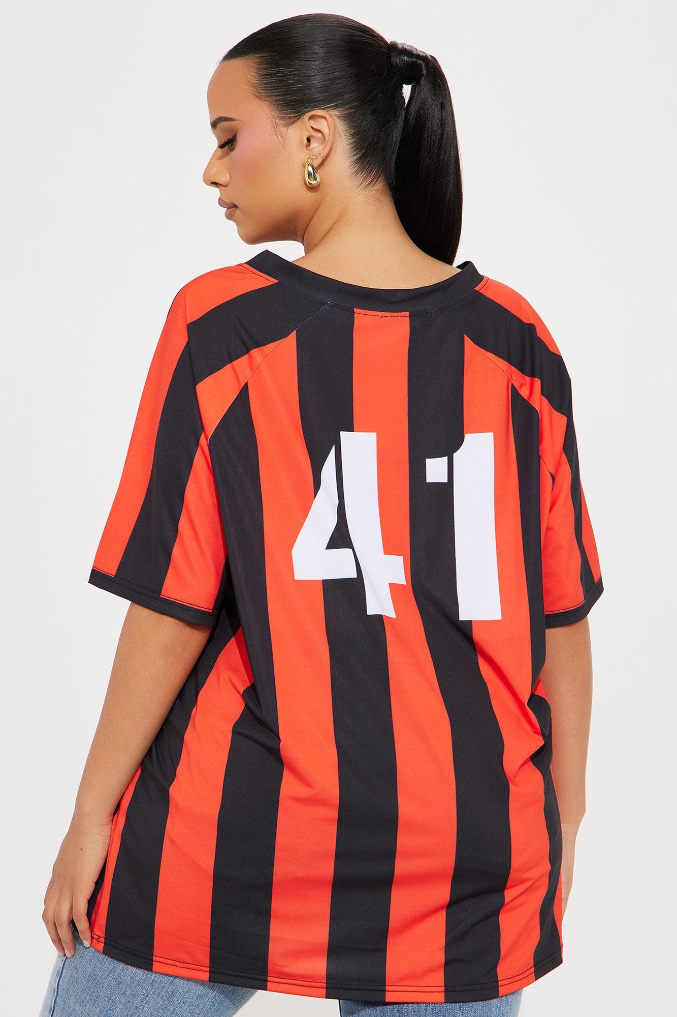 Jeep Wrangler Striped Jersey Tee - Red/Black Product Image