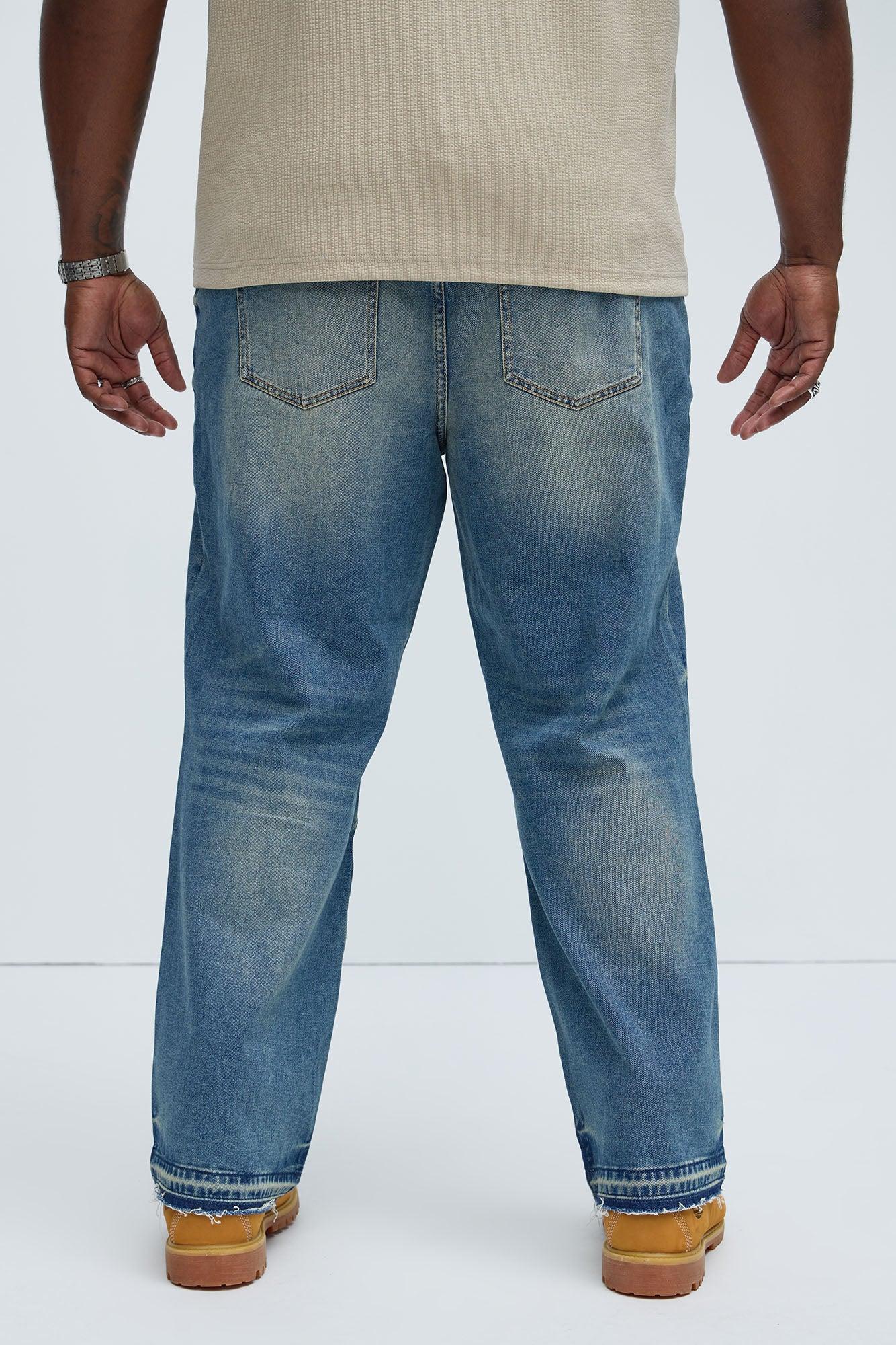 Corey Casual Blue Dean Straight Jeans - Medium Blue Wash Product Image