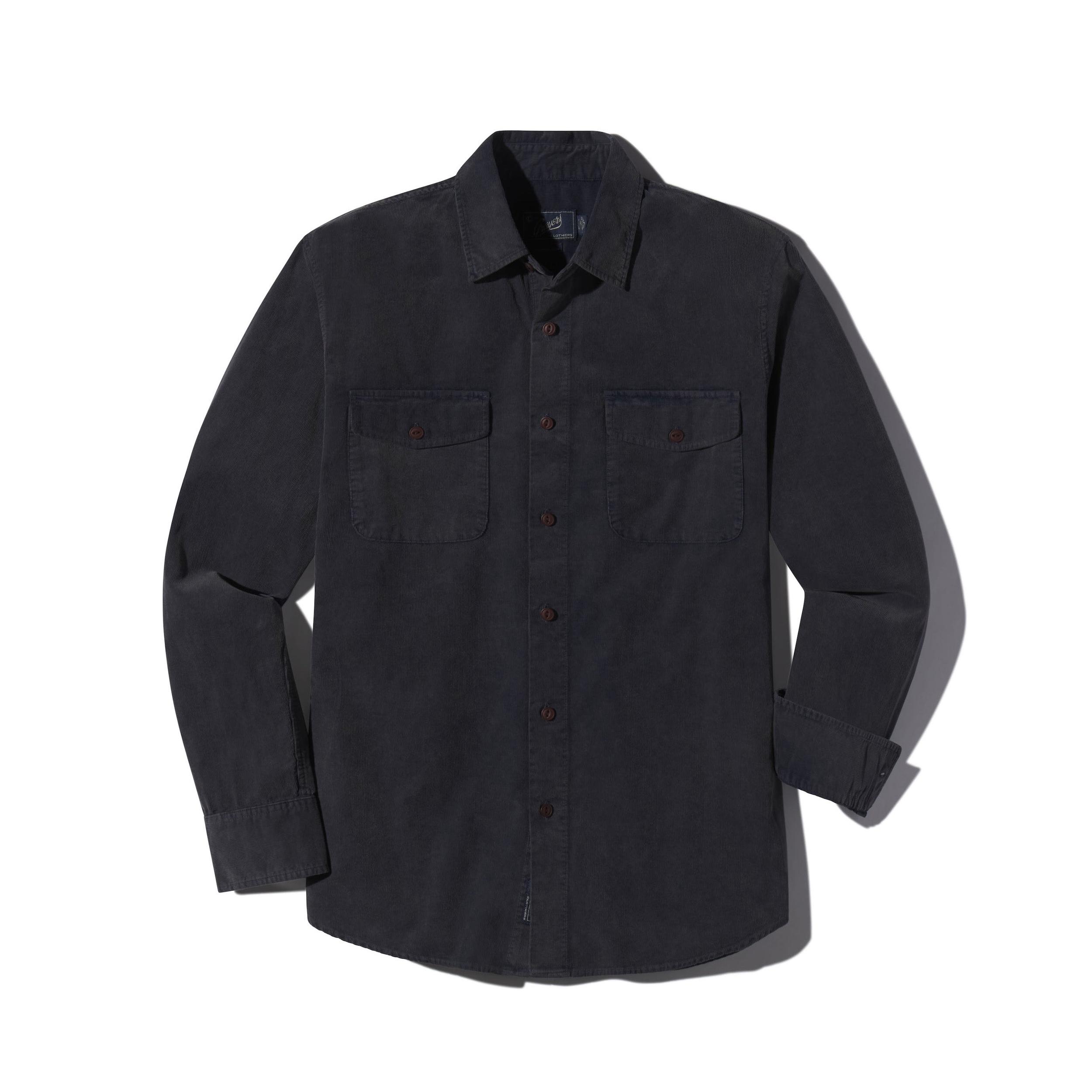Jeremiah Vintage Garment Dyed Cord Shirt - Navy Product Image