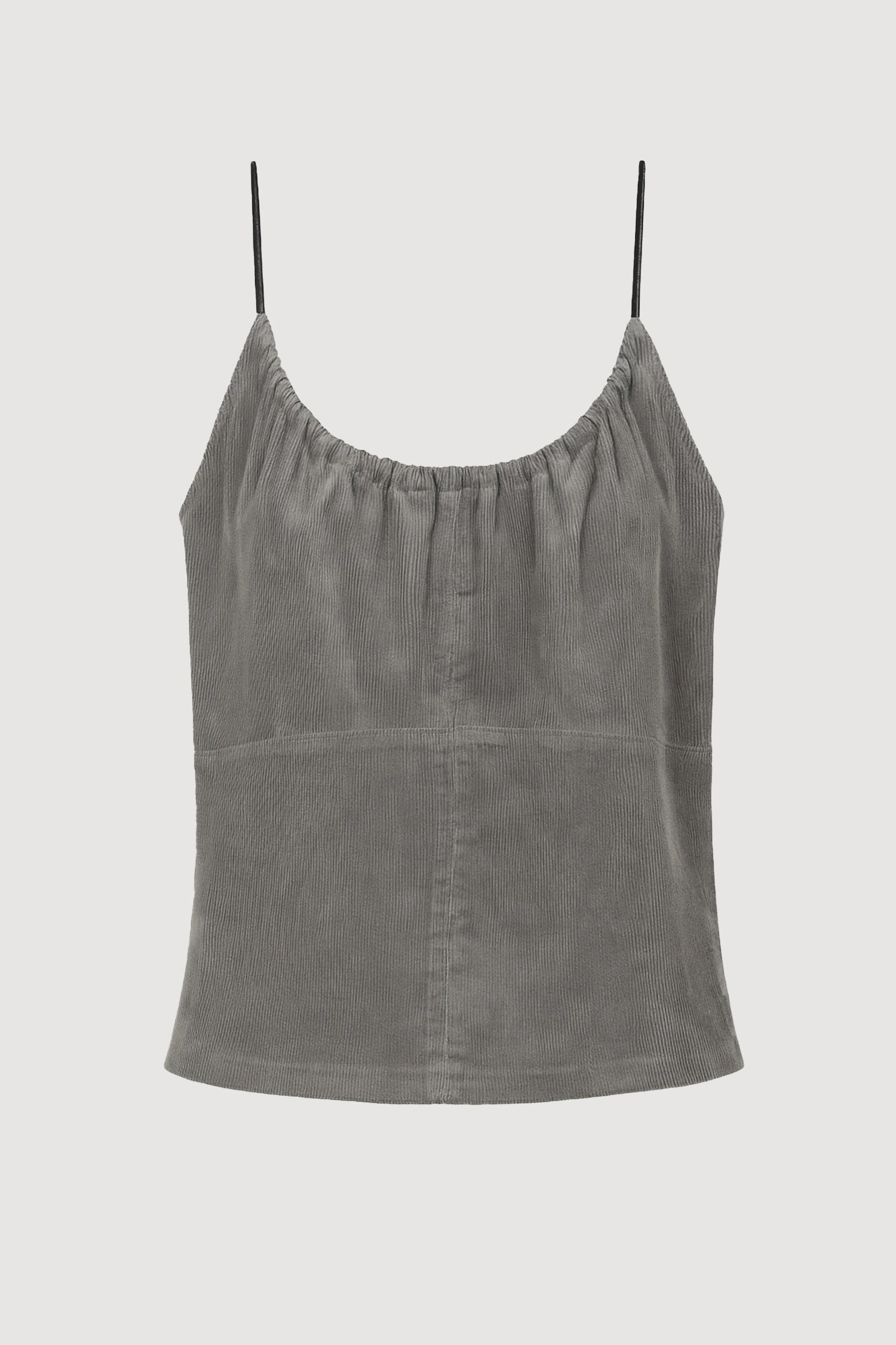 Nefferti Corduroy Ruched Cami Product Image