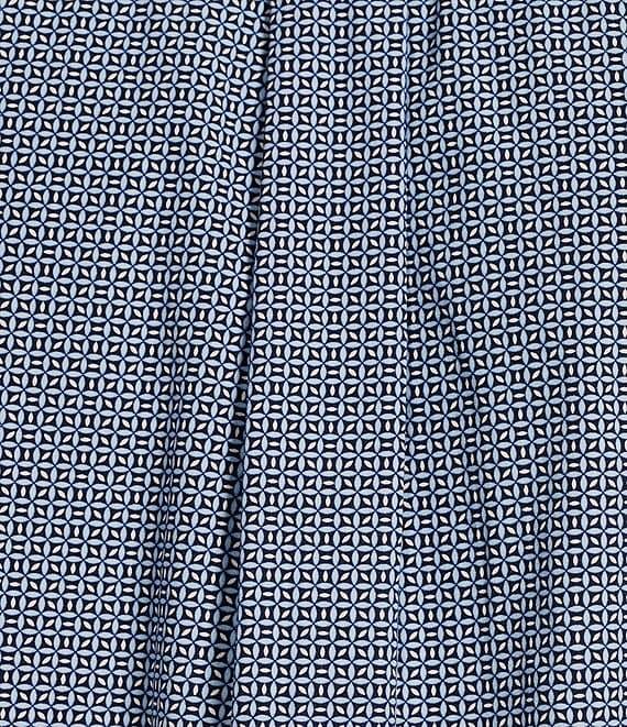 Roundtree & Yorke Long Sleeve Geometric Print Slub Sport Shirt Product Image