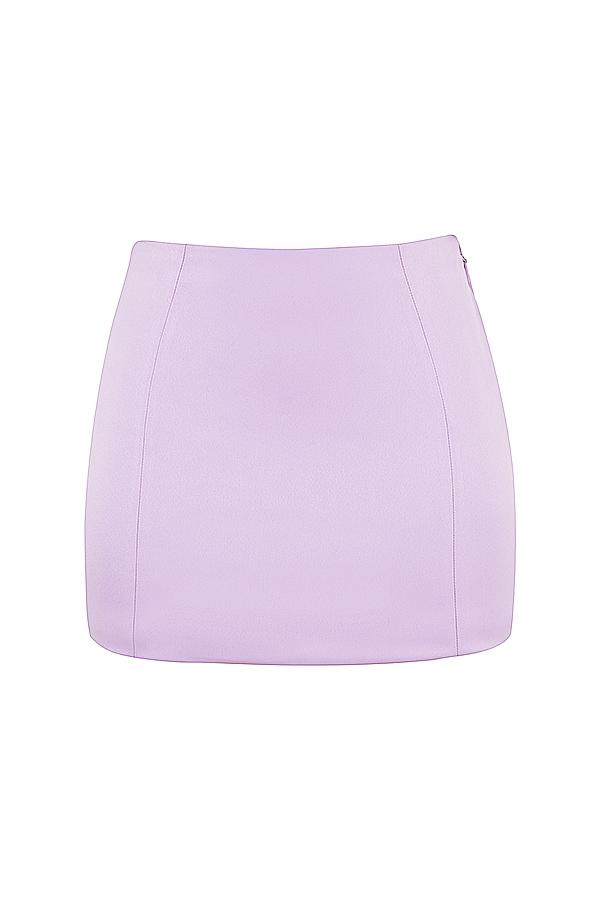 Elodie  orchid satin mini skirt - sale Product Image