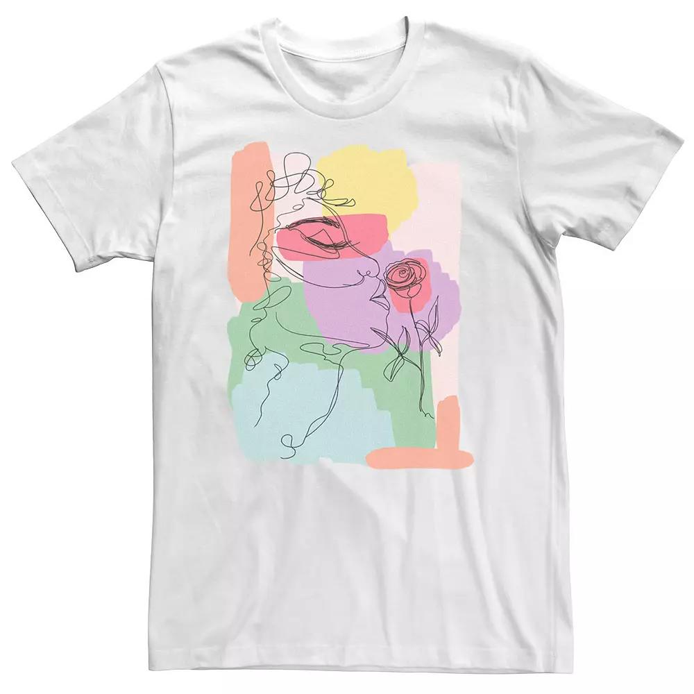 Big & Tall Trendy Smelling The Roses Sketch Tee, Men's,  Product Image
