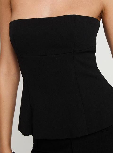 Baudelaire Strapless Corset Black Product Image