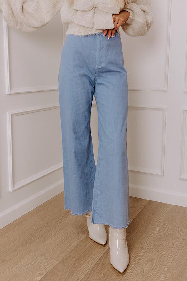 The Chloe Midrise Wide Leg Jean in Blue Product Image