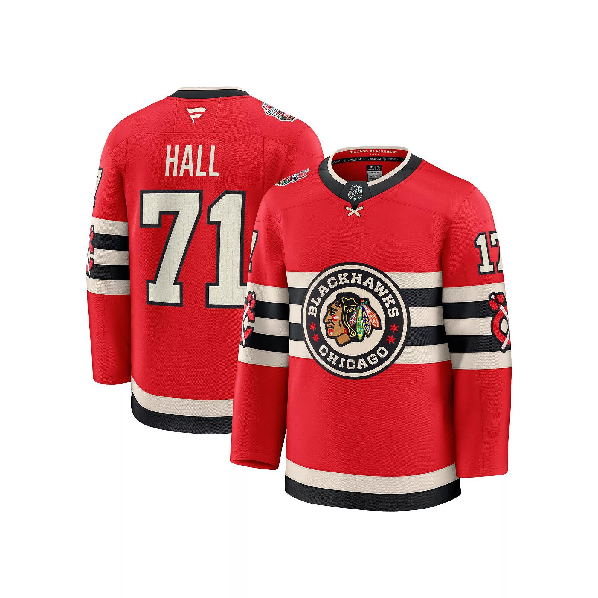 Men's Fanatics Taylor Hall Red Chicago Blackhawks 2025 NHL Winter Classic Premium Player Jersey, Size: 44 Product Image