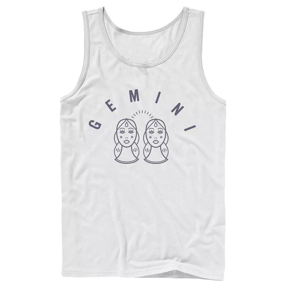 Men's Gemini White Ink Sketch Tank Top,  Product Image
