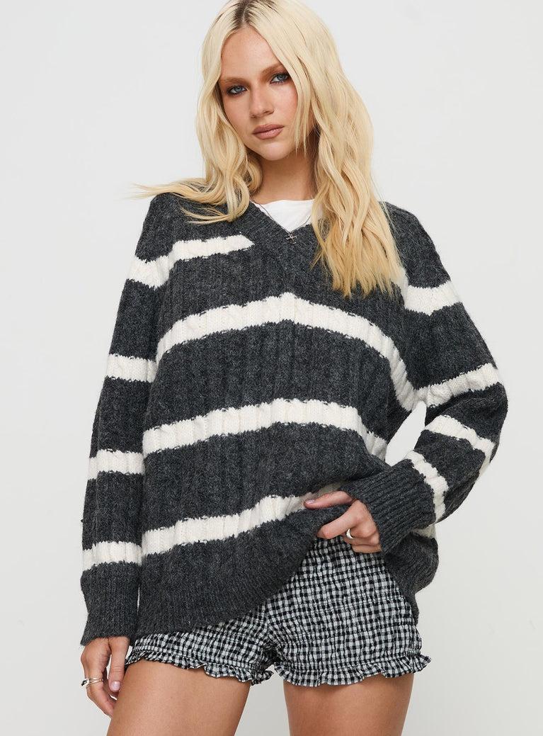 Percivill Knit Sweater Grey / Cream Product Image