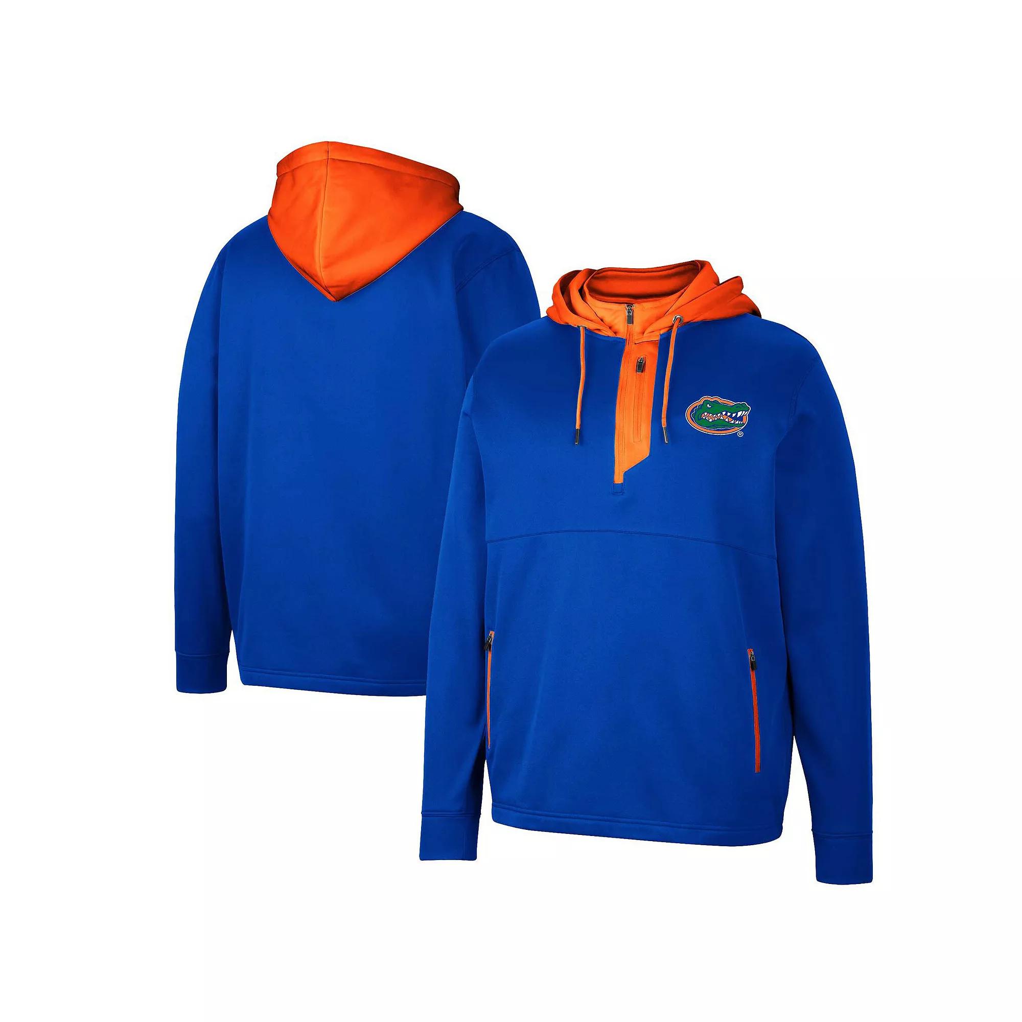 Men's Colosseum Royal Florida Gators Luge 3.0 Quarter-Zip Hoodie,  Product Image