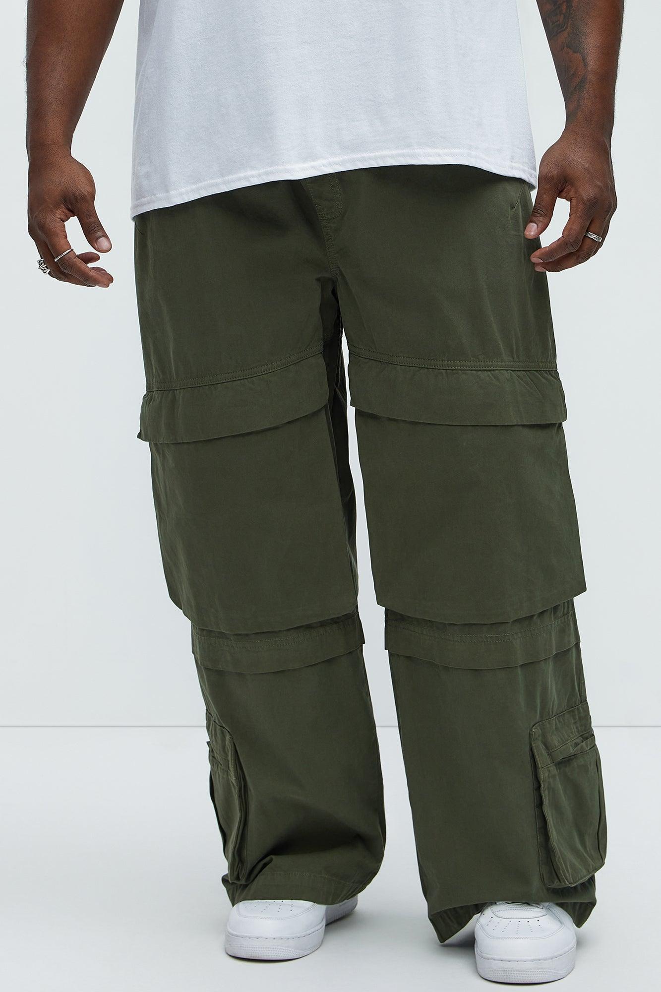 Rylan Wide Leg Cargo Pants - Olive Product Image