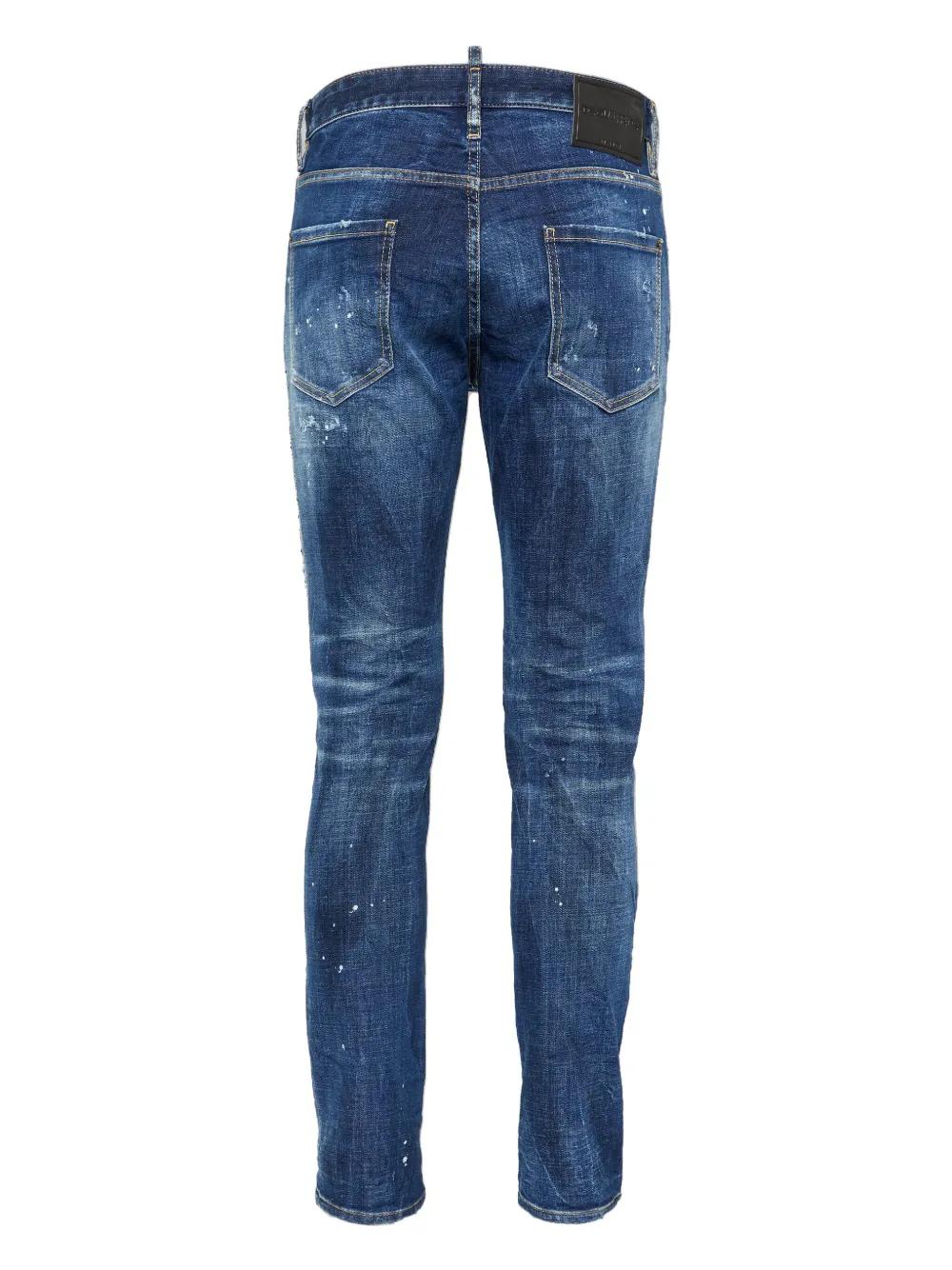 paint-splatter skinny-cut jeans Product Image