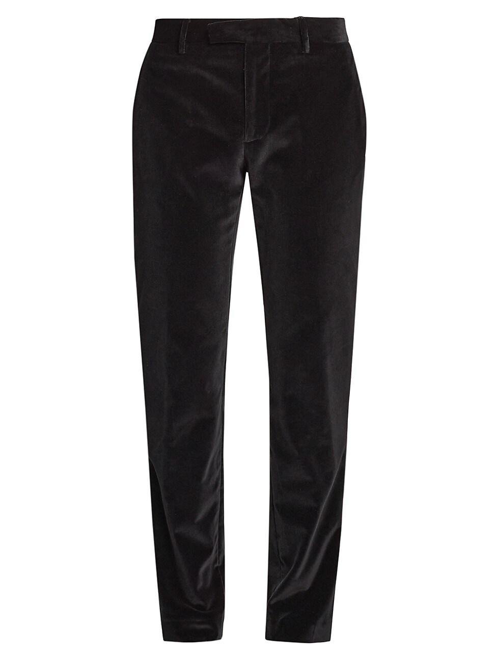 Mens Stretch-Velvet Tuxedo Trousers Product Image