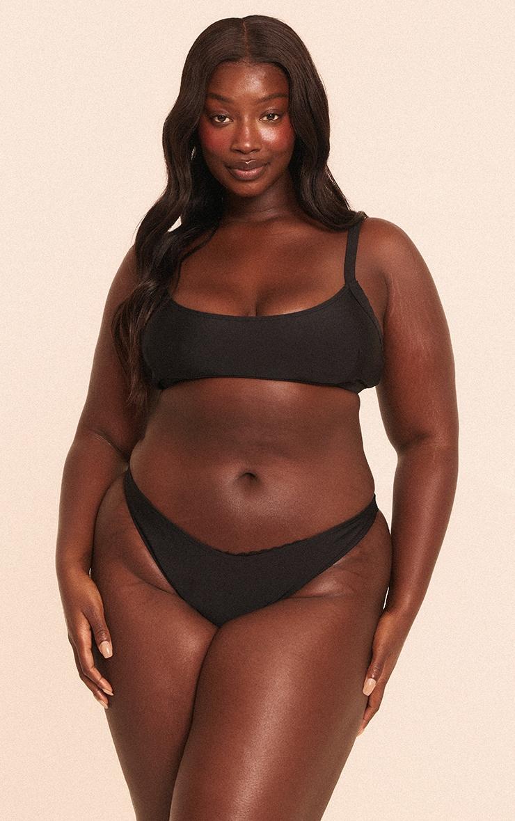 Plus Black Scoop Bikini Top Product Image
