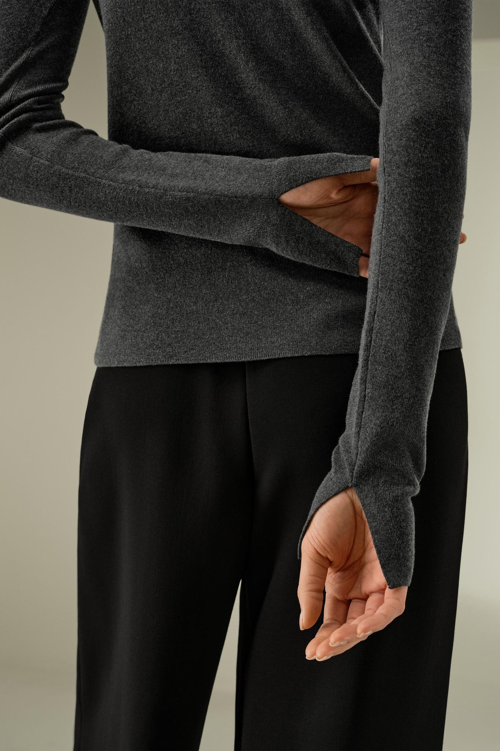 Slim Fit Silk Cashmere Sweater Product Image