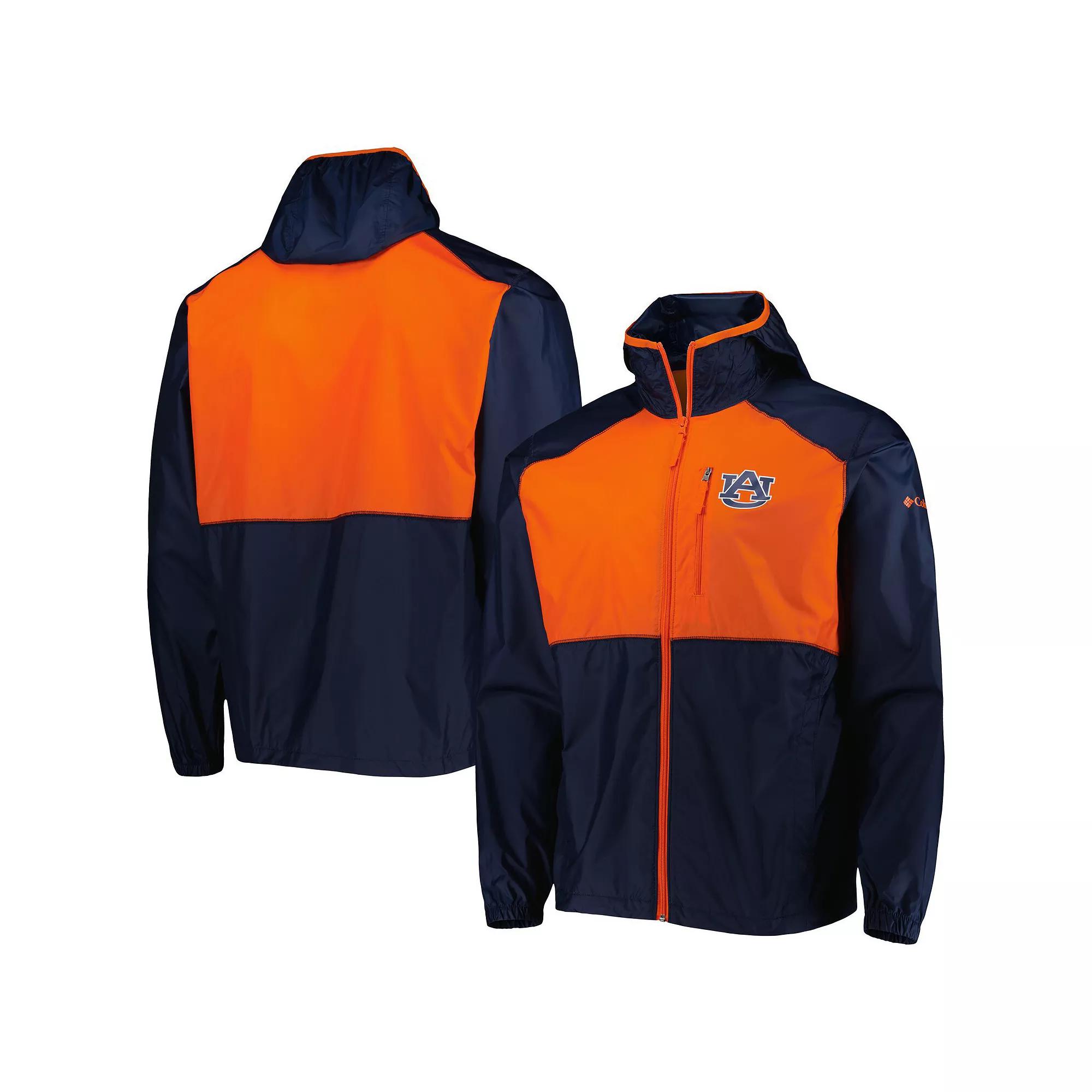 Men's Columbia Navy Auburn Tigers Flash Forward Full-Zip Windbreaker Jacket, Size: Medium, Blue Product Image