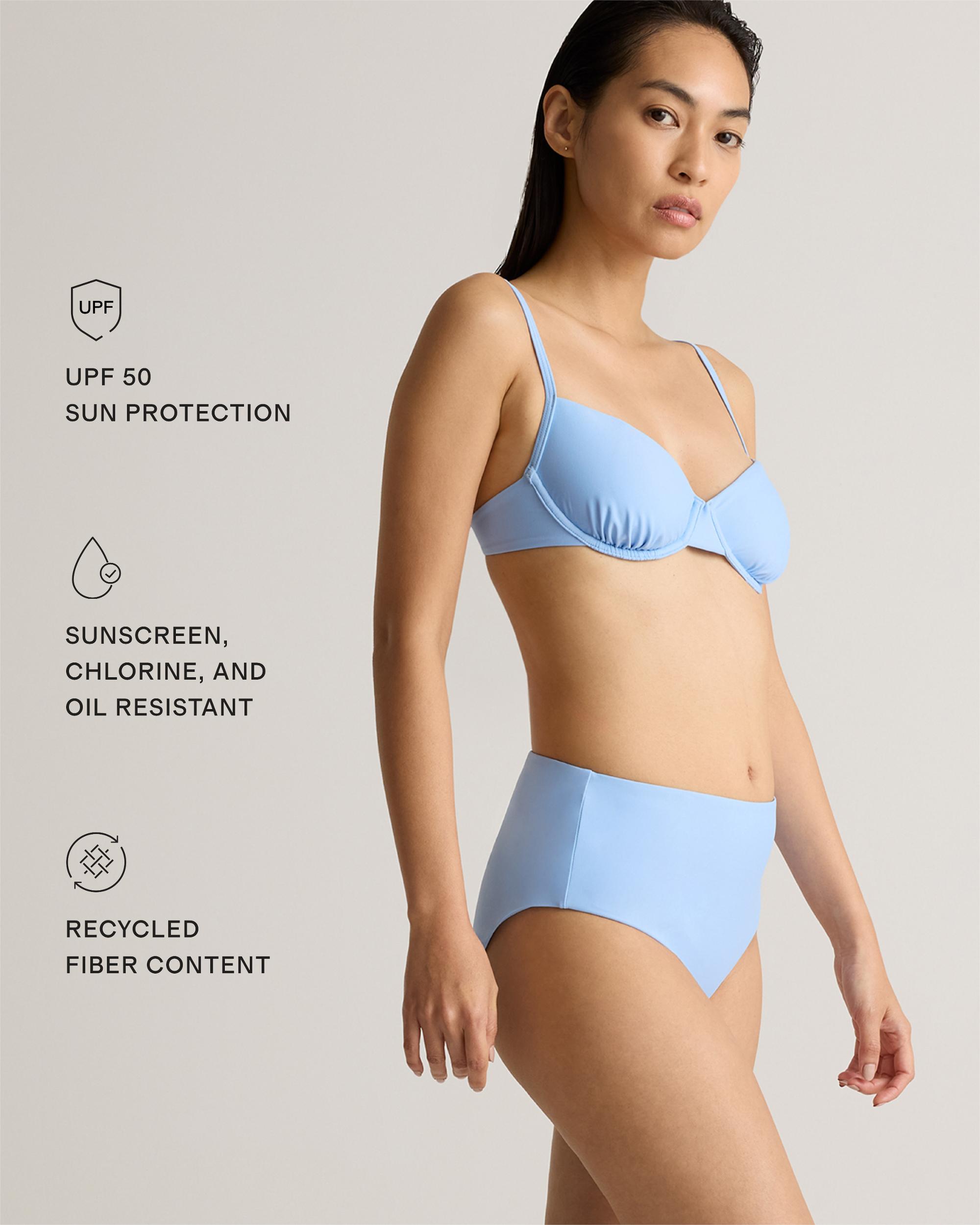 Quince | Women's Italian Demi Bikini Top 78% Recycled Polyamide, 22% Spandex Product Image