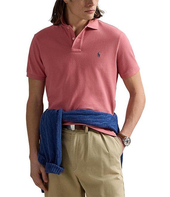 Polo Ralph Lauren Custom Slim Fit Solid Mesh Polo Shirt Product Image