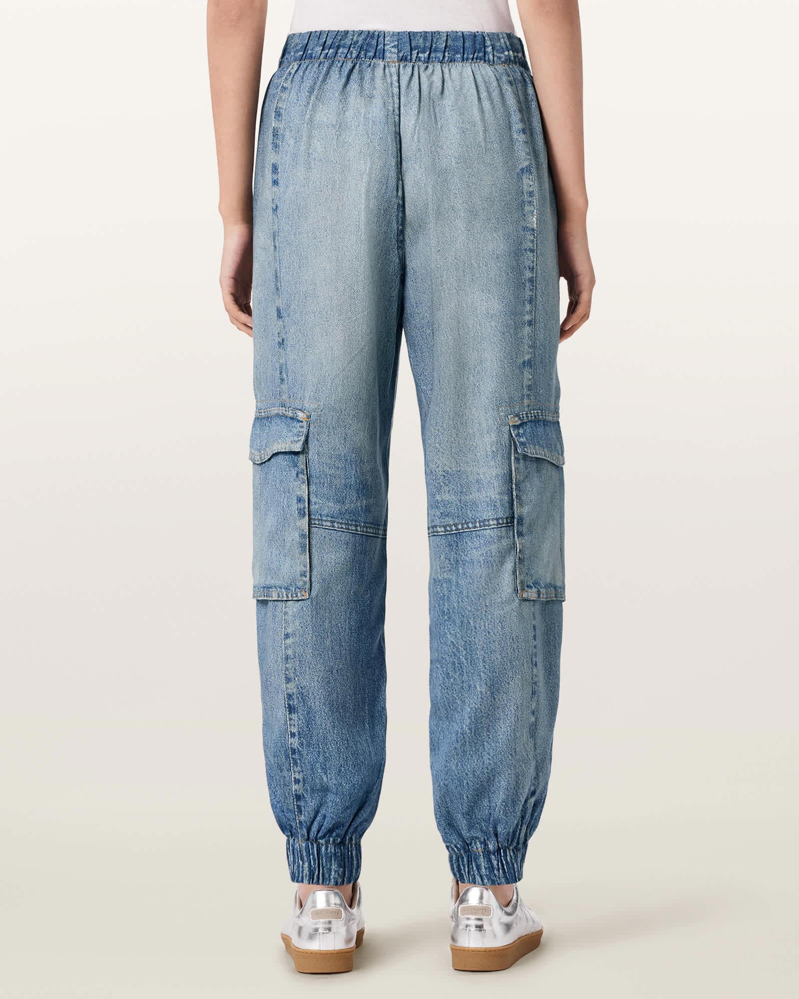 Selma Illusion Pants ILLUSION INDIGO | ALLSAINTS US Product Image