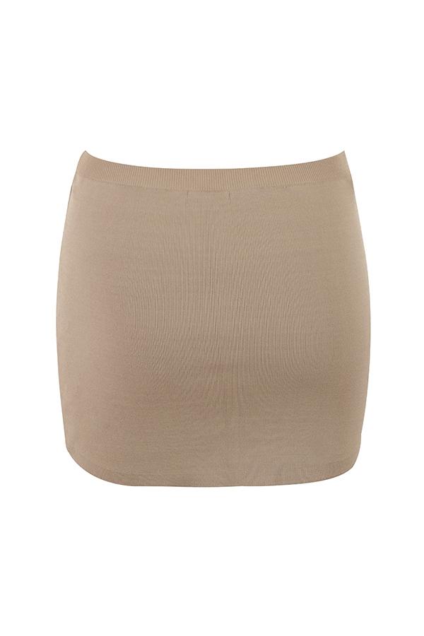 Mariella  taupe knit mini skirt - sale Product Image