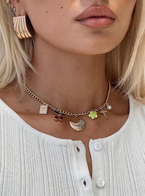 All My Life Charm Necklace Gold Product Image