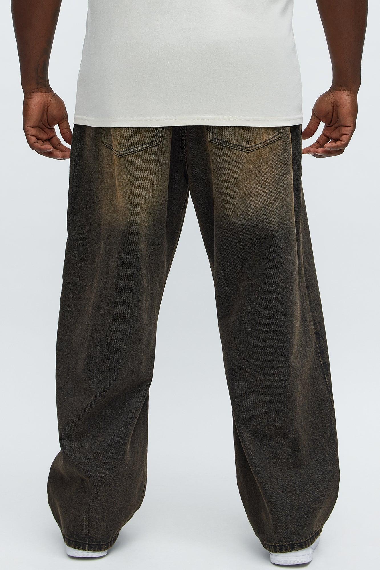 Baggy Dark Wave Jeans - Black Wash Product Image