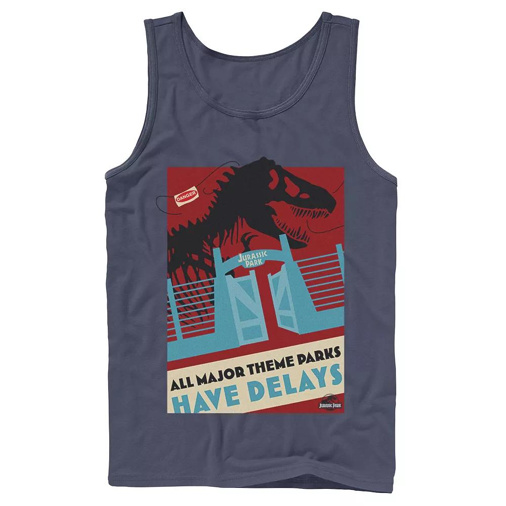 Men's Jurassic Park Delays Simple Gate Tank Top,  Product Image
