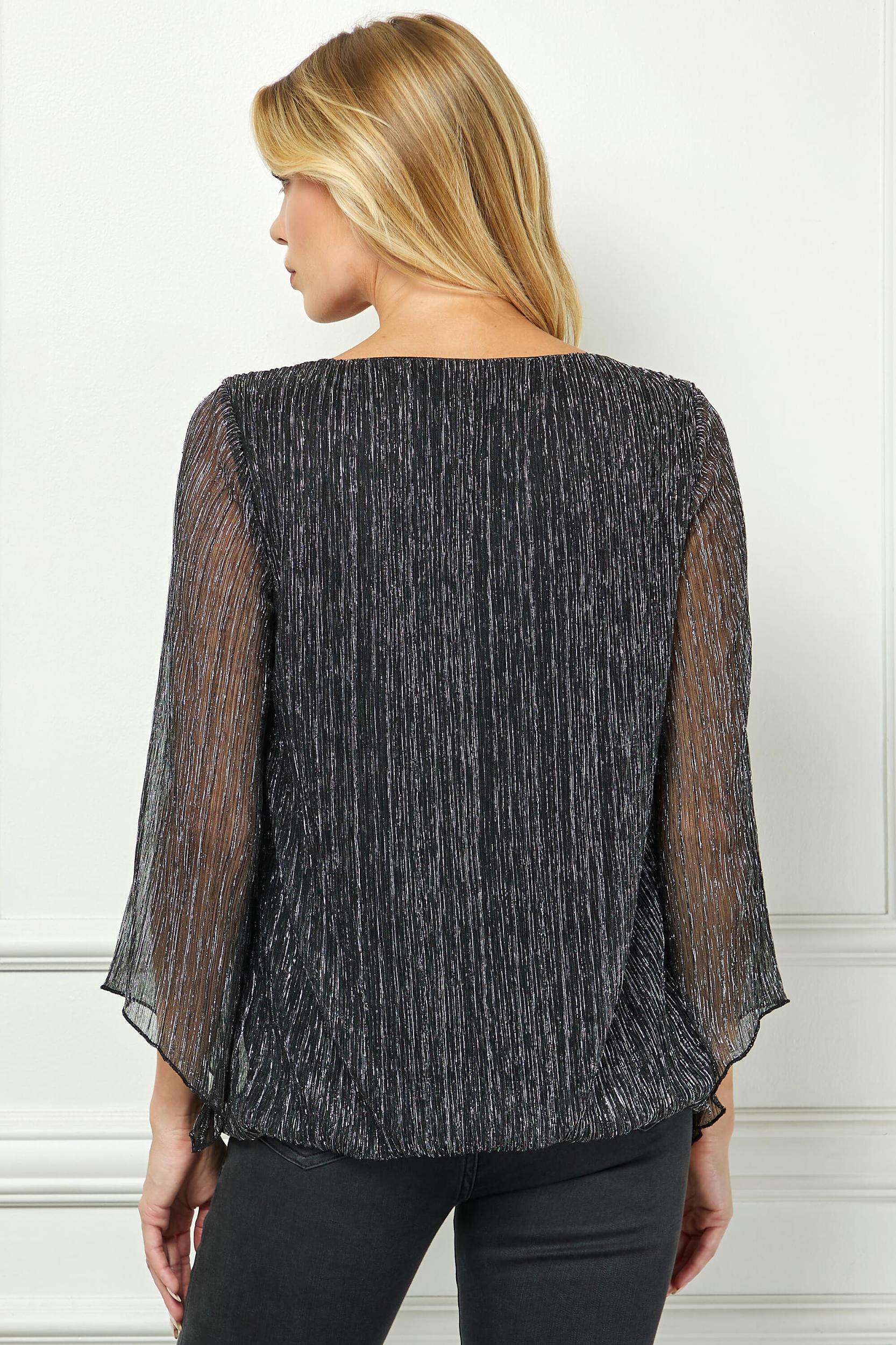 Sara Michelle 3/4 Bell Sleeve  2 Fer Dress And Necklace Product Image