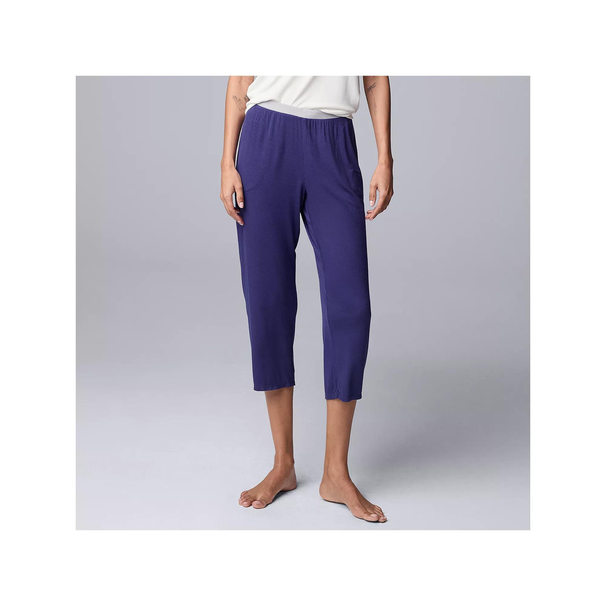 Women's Simply Vera Vera Wang Basic Luxury Pajama Capri Pants,  Product Image