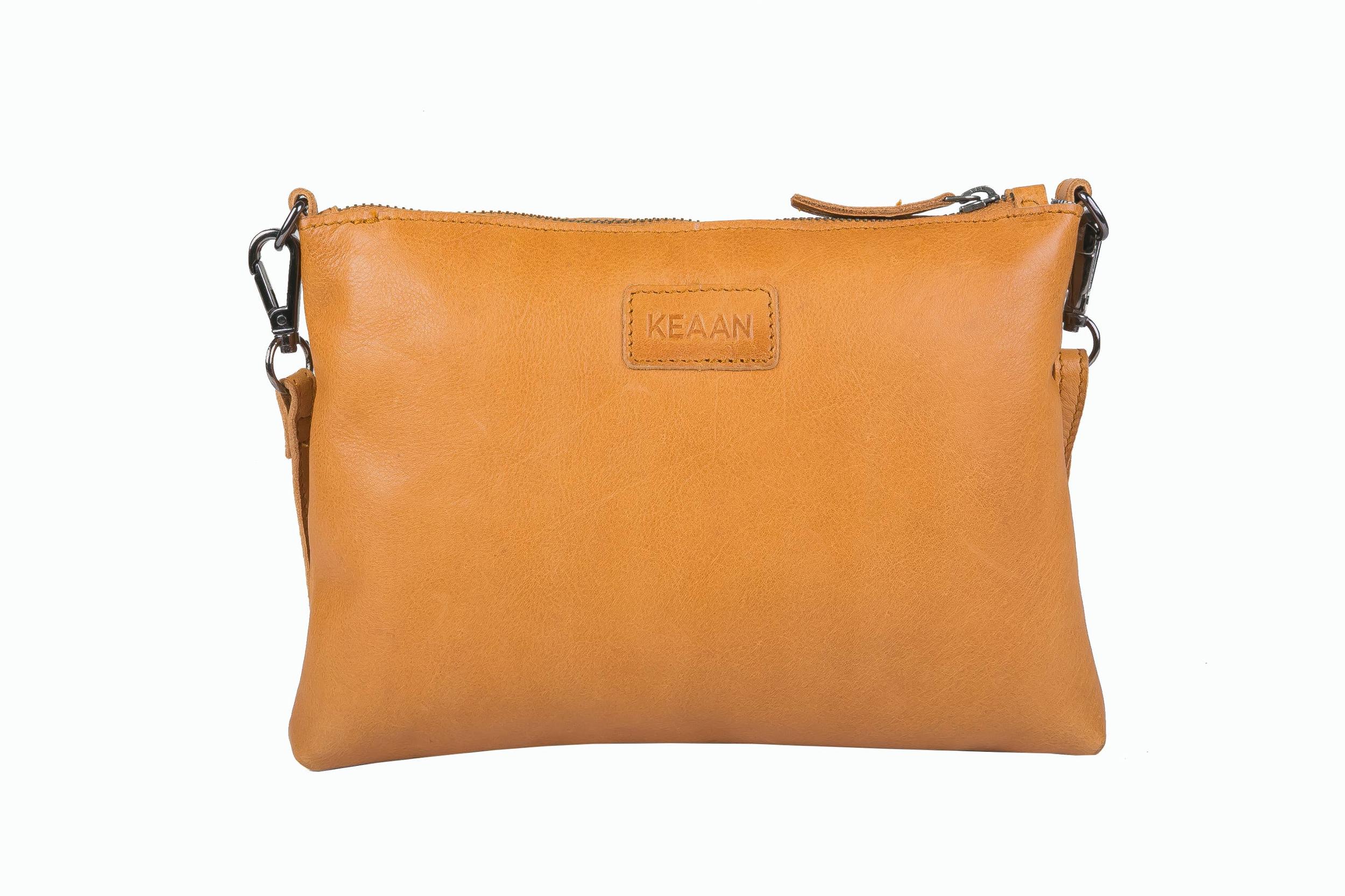 [MIA] SMALL CROSSBODY & CLUTCH | SUPER SOFT NAPPA LEATHER: TAN Product Image