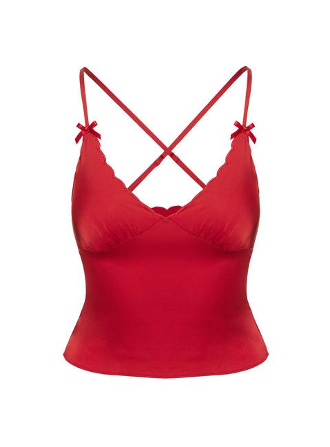 Satina Top Red Product Image